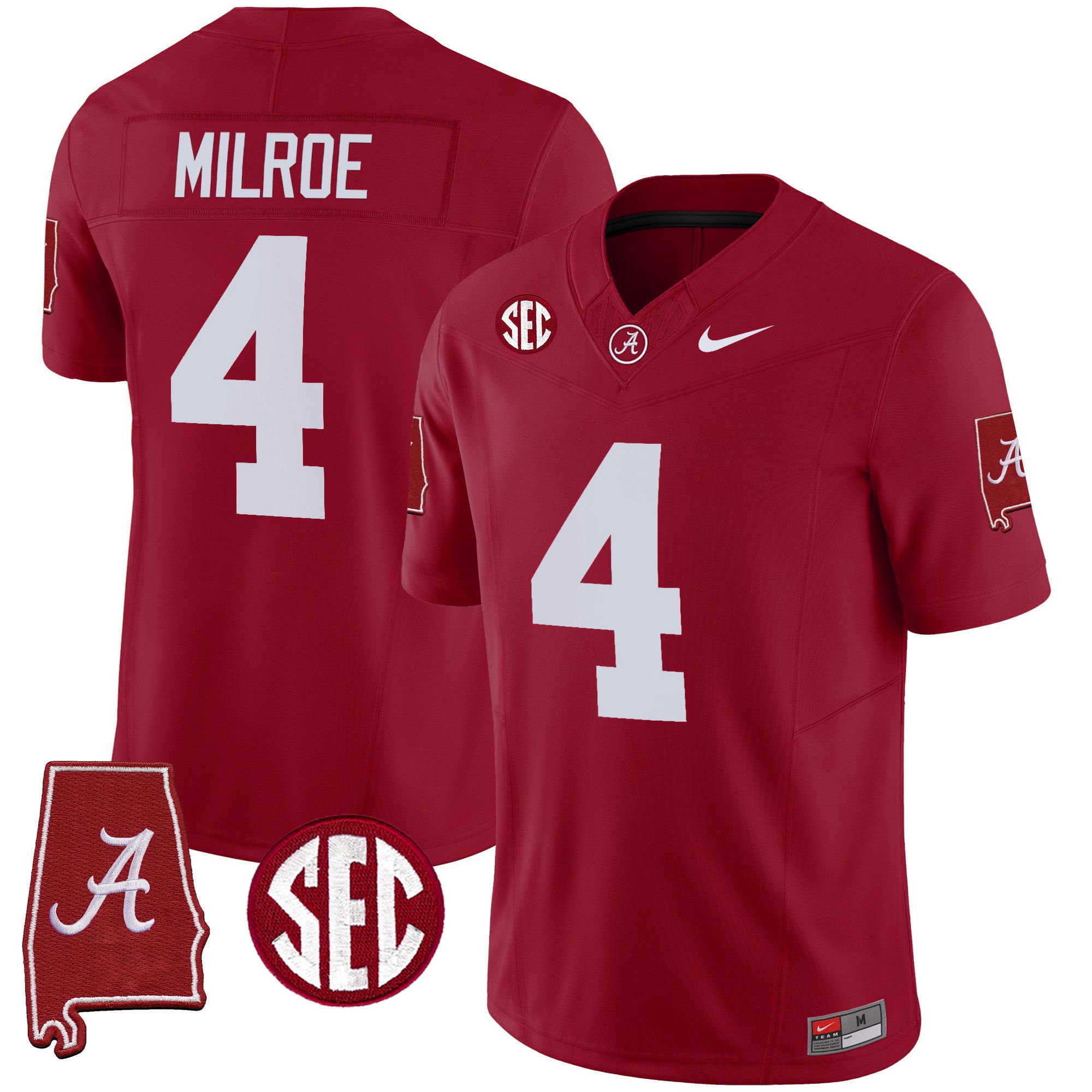 Men Alabama Crimson Tide #4 Milrow Red 2024 Nike Vapor Limited NCAA Jersey style 1->indianapolis colts->NFL Jersey